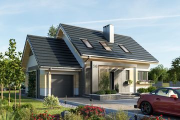  Projekt domu Dino (1514) (KRD2662) - projekt domu parterowego z poddaszem - Zdjęcie 6