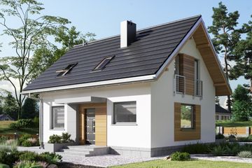 Projekt domu Malik (1515) (KRD2663) - projekt domu parterowego z poddaszem - Zdjęcie 1
