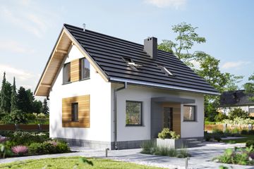  Projekt domu Malik (1515) (KRD2663) - projekt domu parterowego z poddaszem - Zdjęcie 4