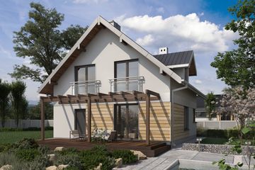 Projekt domu Katia (1516) (KRD2664) - projekt domu parterowego z poddaszem - Zdjęcie 2