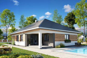  Projekt domu Koniczynka Rex (1517) (KRD2665) - projekt domu parterowego - Zdjęcie 3