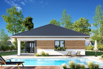  Projekt domu Koniczynka Rex (1517) (KRD2665) - projekt domu parterowego - Zdjęcie 4