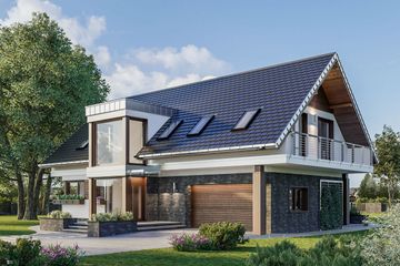  Projekt domu Kalipso Re (1522) (KRD2667) - projekt domu parterowego z poddaszem - Zdjęcie 2