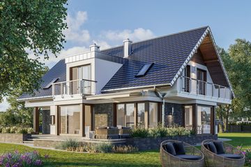  Projekt domu Kalipso Re (1522) (KRD2667) - projekt domu parterowego z poddaszem - Zdjęcie 4