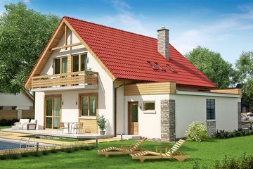  Projekt domu BW-31 wariant (JGC1118) - projekt domu parterowego z poddaszem - Zdjęcie 2