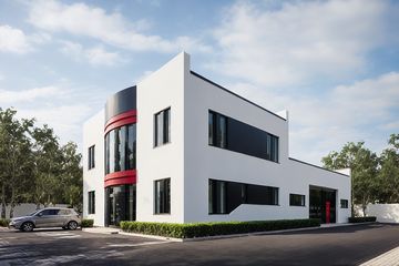  Projekt magazynu G268 - Budynek magazynowo - biurowy (PRA1292) - projekt magazynu z pełnym piętrem - Zdjęcie 1