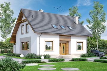  Projekt domu Tamarillo 4 (WOF1076) - projekt domu parterowego z poddaszem - Zdjęcie 1