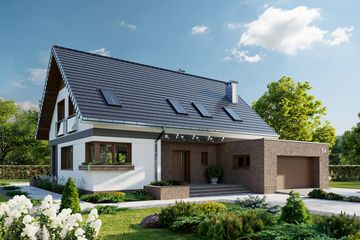  Projekt domu Zenon Atu (1519) (KRD2669) - projekt domu parterowego z poddaszem - Zdjęcie 1