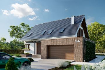  Projekt domu Zenon Atu (1519) (KRD2669) - projekt domu parterowego z poddaszem - Zdjęcie 2