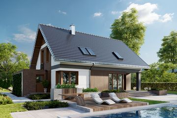  Projekt domu Zenon Atu (1519) (KRD2669) - projekt domu parterowego z poddaszem - Zdjęcie 3