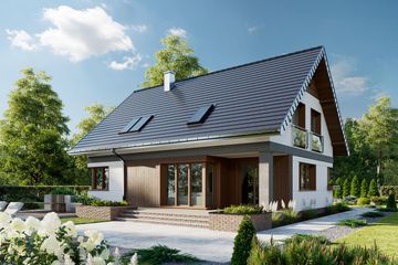  Projekt domu Zenon Atu (1519) (KRD2669) - projekt domu parterowego z poddaszem - Zdjęcie 4