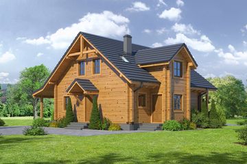  Projekt domu Osiek 22 dw (KRP1906) - projekt domu parterowego z poddaszem - Zdjęcie 1