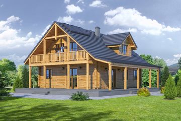  Projekt domu Osiek 22 dw (KRP1906) - projekt domu parterowego z poddaszem - Zdjęcie 2