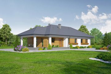  Projekt domu Piaseczno+senior (KRP1907) - projekt domu parterowego - Zdjęcie 2