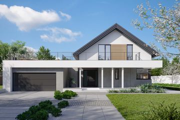  Projekt domu HomeKoncept 02 G2 EN (KRX1035) - projekt domu parterowego z poddaszem - Zdjęcie 1