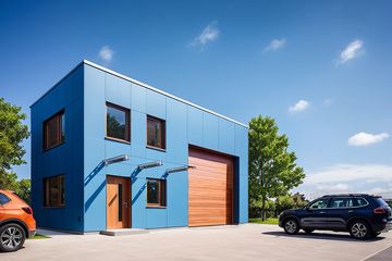  Projekt garażu G287 - Budynek garażowo - gospodarczy (PRA1302) - projekt garażu z pełnym piętrem - Zdjęcie 1