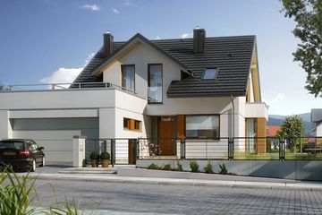  Projekt domu Praktyczny 2 (WAW1046) - projekt domu parterowego z poddaszem - Zdjęcie 1