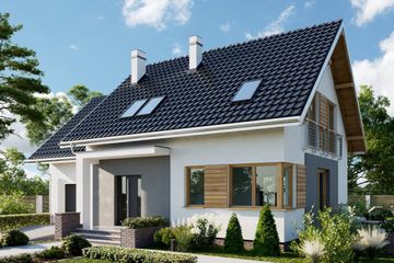  Projekt domu Malina Alfa (1523) (KRD2670) - projekt domu parterowego z poddaszem - Zdjęcie 1