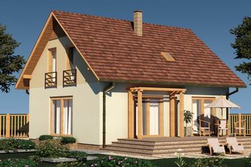  Projekt domu Domek Nieduży MINI (010 ES MINI) (SLF1065) - projekt domu parterowego z poddaszem - Zdjęcie 4