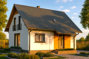  Projekt domu Domek Nieduży MINI (010 ES MINI) (SLF1065) - projekt domu parterowego z poddaszem - Zdjęcie 2