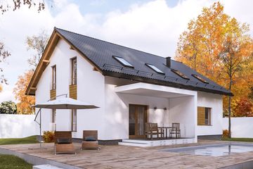 Projekt domu Dalia (PRA1303) - projekt domu parterowego z poddaszem - Zdjęcie 1