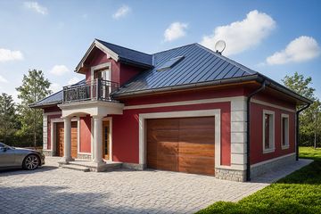  Projekt garażu G284 - Budynek garażowo - gospodarczy (PRA1308) - projekt garażu parterowego - Zdjęcie 1