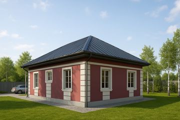  Projekt garażu G284 - Budynek garażowo - gospodarczy (PRA1308) - projekt garażu parterowego - Zdjęcie 2