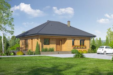  Projekt domu Piaseczno 1 dws (KRP1920) - projekt domu parterowego - Zdjęcie 1