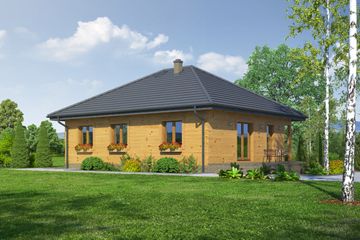  Projekt domu Piaseczno 1 dws (KRP1920) - projekt domu parterowego - Zdjęcie 2