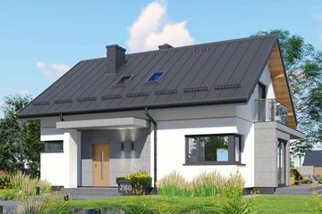  Projekt domu APS 280 (LUA1383) - projekt domu parterowego z poddaszem - Zdjęcie 1