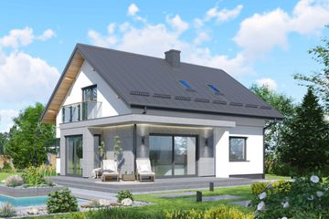  Projekt domu APS 280 (LUA1383) - projekt domu parterowego z poddaszem - Zdjęcie 3