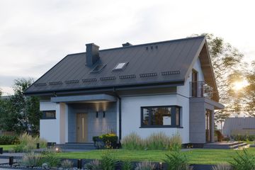  Projekt domu APS 280 (LUA1383) - projekt domu parterowego z poddaszem - Zdjęcie 4