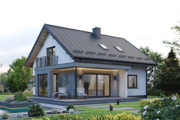  Projekt domu APS 280 (LUA1383) - projekt domu parterowego z poddaszem - Zdjęcie 6