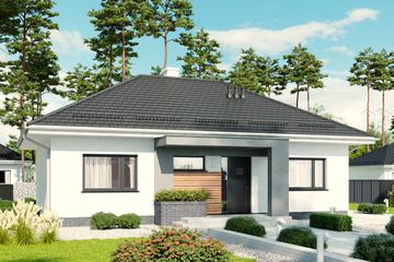  Projekt domu APS 285 (LUA1385) - projekt domu parterowego - Zdjęcie 1