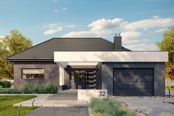  Projekt domu HomeKoncept 32 (KRX1037) - projekt domu parterowego - Zdjęcie 1