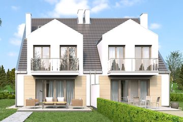  Projekt domu Hubert 2 - bliźniak LLL (WRD2483) - projekt domu z pełnym piętrem - Zdjęcie 2