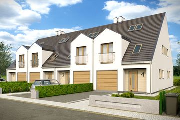  Projekt domu Hubert 2 - bliźniak LLL (WRD2483) - projekt domu z pełnym piętrem - Zdjęcie 4