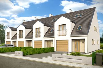  Projekt domu Hubert 2 - bliźniak LLL (WRD2483) - projekt domu z pełnym piętrem - Zdjęcie 5