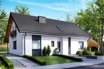  Projekt domu Nicea szkielet drewniany (SLN2403) - projekt domu parterowego - Zdjęcie 1