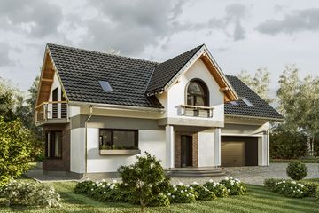  Projekt domu Dymsza Polo G2 (1504) (KRD2673) - projekt domu parterowego z poddaszem - Zdjęcie 1