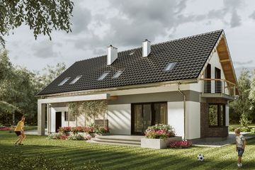  Projekt domu Dymsza Polo G2 (1504) (KRD2673) - projekt domu parterowego z poddaszem - Zdjęcie 2