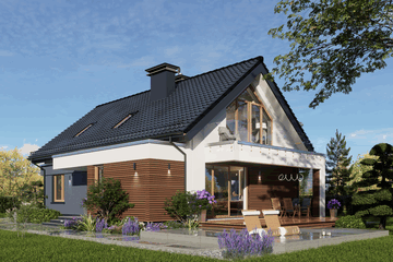  Projekt domu Domidea 50 d40 w2 (WAC1009) - projekt domu parterowego z poddaszem - Zdjęcie 3