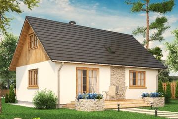  Projekt domu Domek Lipowy (020 Jk V2) (SLF1071) - projekt domu parterowego z poddaszem - Zdjęcie 1