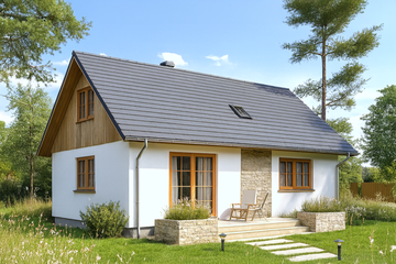  Projekt domu Domek Lipowy (020 Jk V2) (SLF1071) - projekt domu parterowego z poddaszem - Zdjęcie 1