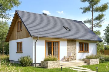  Projekt domu Domek Lipowy (020 Jk V2) (SLF1071) - projekt domu parterowego z poddaszem - Zdjęcie 1