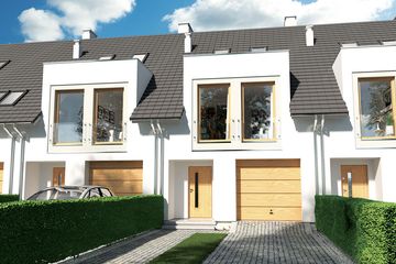 Projekt domu Diana A segment prawy - parterowy z poddaszem dom o powierzchni 98,90 m², dach dwuspadowy - ujęcie 4