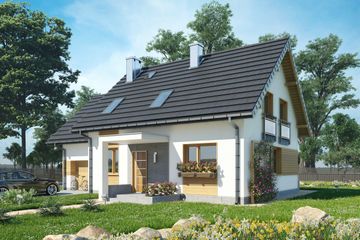  Projekt domu Sambor Neo (1528) (KRD2678) - projekt domu parterowego z poddaszem - Zdjęcie 1