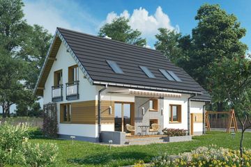  Projekt domu Sambor Neo (1528) (KRD2678) - projekt domu parterowego z poddaszem - Zdjęcie 2