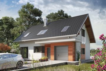  Projekt domu Zefir (1531) (KRD2682) - projekt domu parterowego z poddaszem - Zdjęcie 2