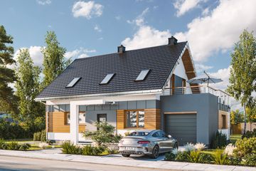  Projekt domu Renata (1533) (KRD2685) - projekt domu parterowego z poddaszem - Zdjęcie 2